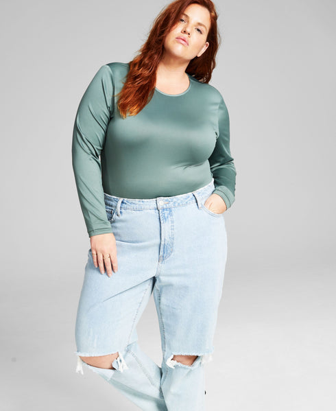 Plus Size Crewneck Bodysuit